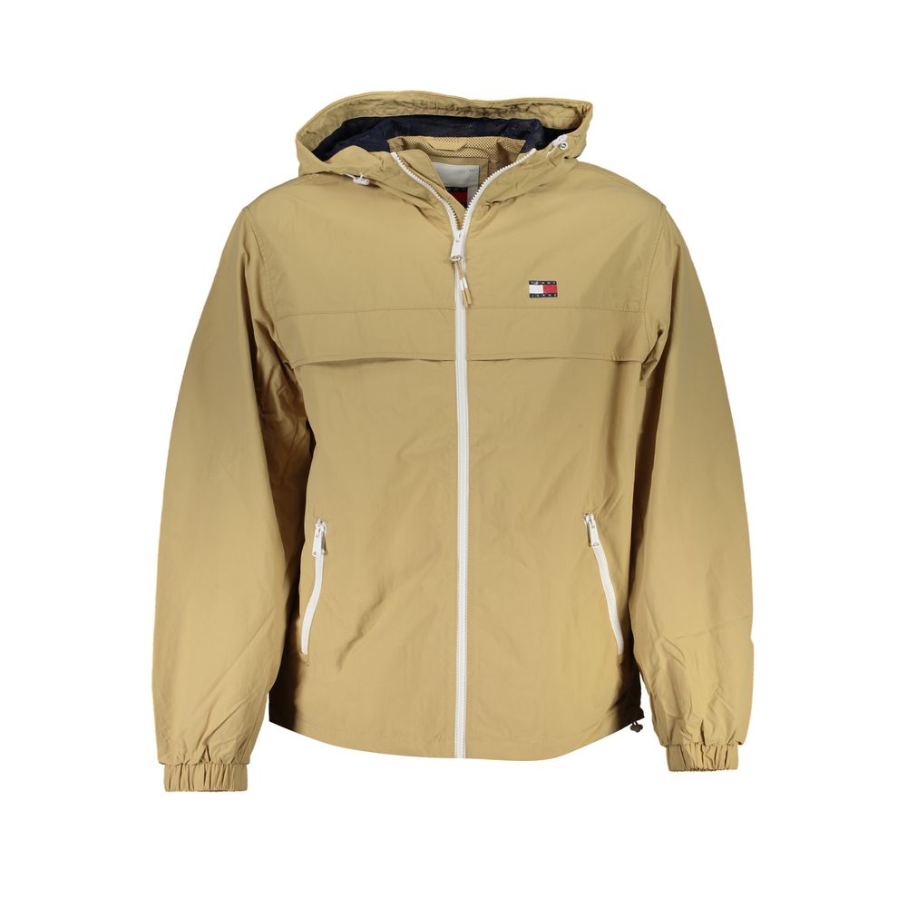 Tommy Hilfiger Beigefarbene Polyamid-Jacke