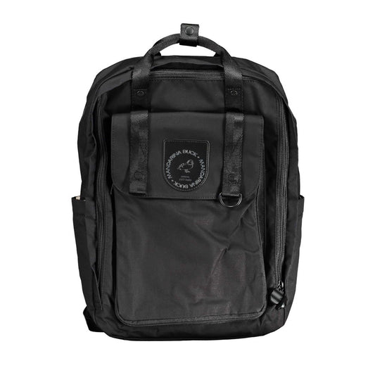 Mandarina Duck Schwarzer Baumwollrucksack