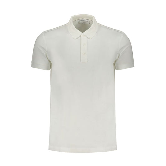 Calvin Klein Weißes Baumwoll-Poloshirt