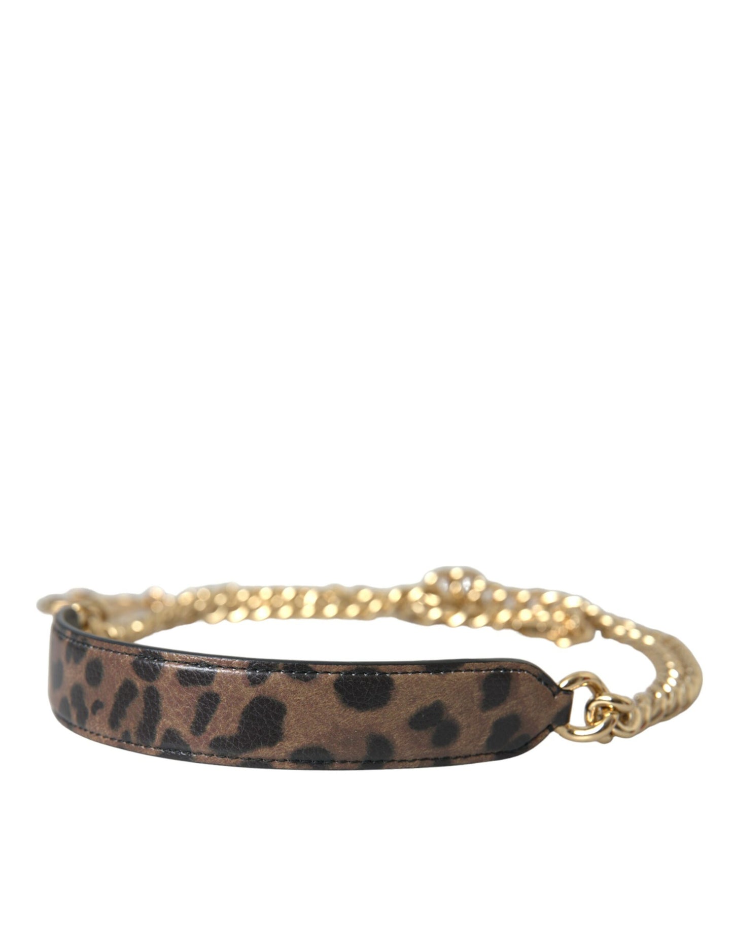 Dolce & Gabbana Brauner Leopard Handtasche Accessoire Schulterriemen