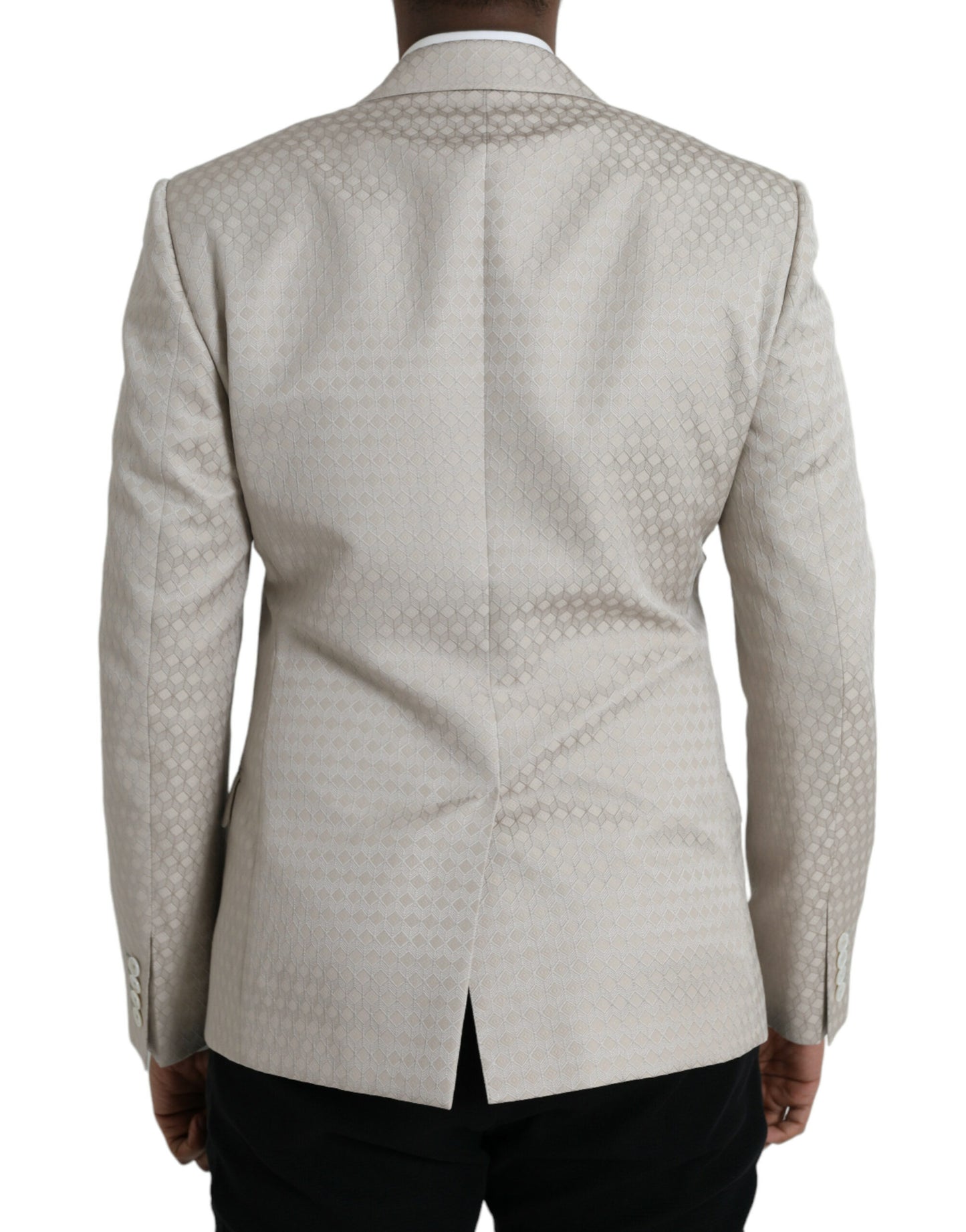 Dolce & Gabbana Beige MARTINI Einreihiger Mantel Blazer