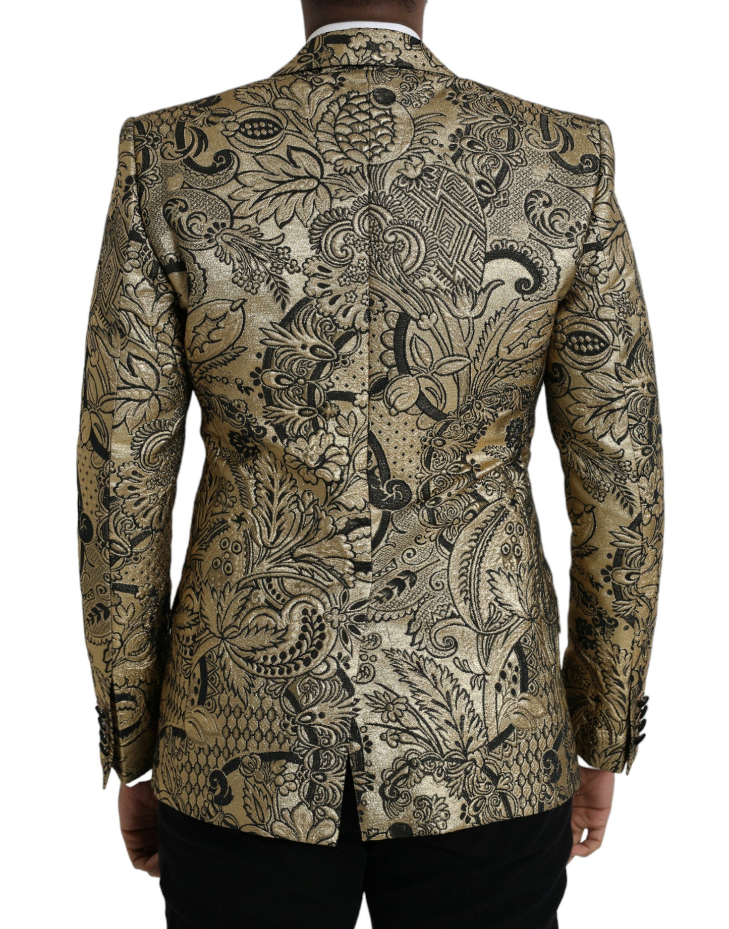 Dolce &amp; Gabbana Gold SICILIA Jacquard Coat yksirivinen bleiseri