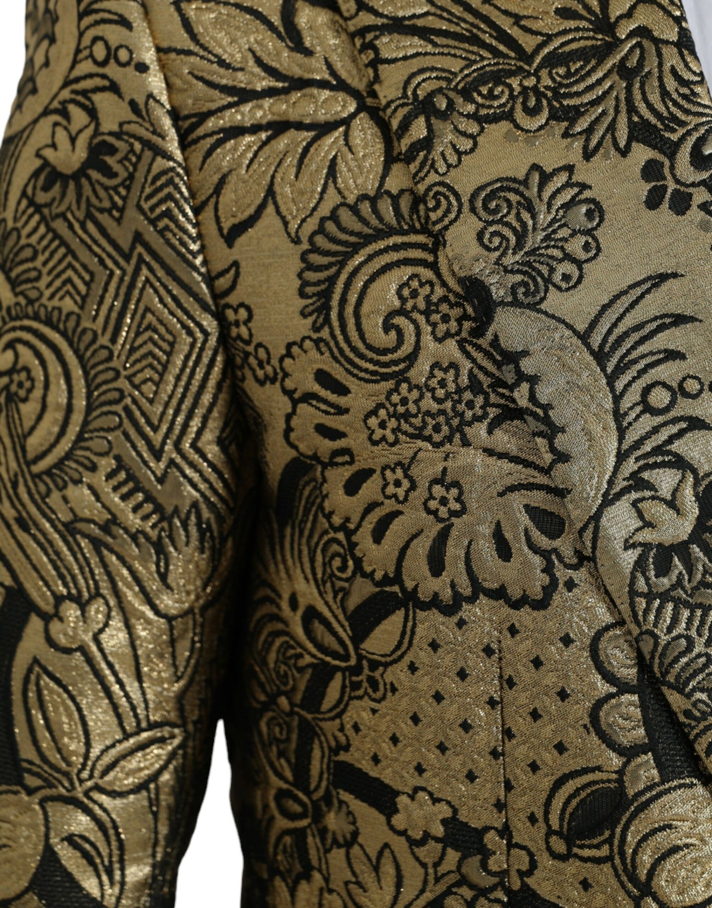 Dolce &amp; Gabbana Gold SICILIA Jacquard Coat yksirivinen bleiseri