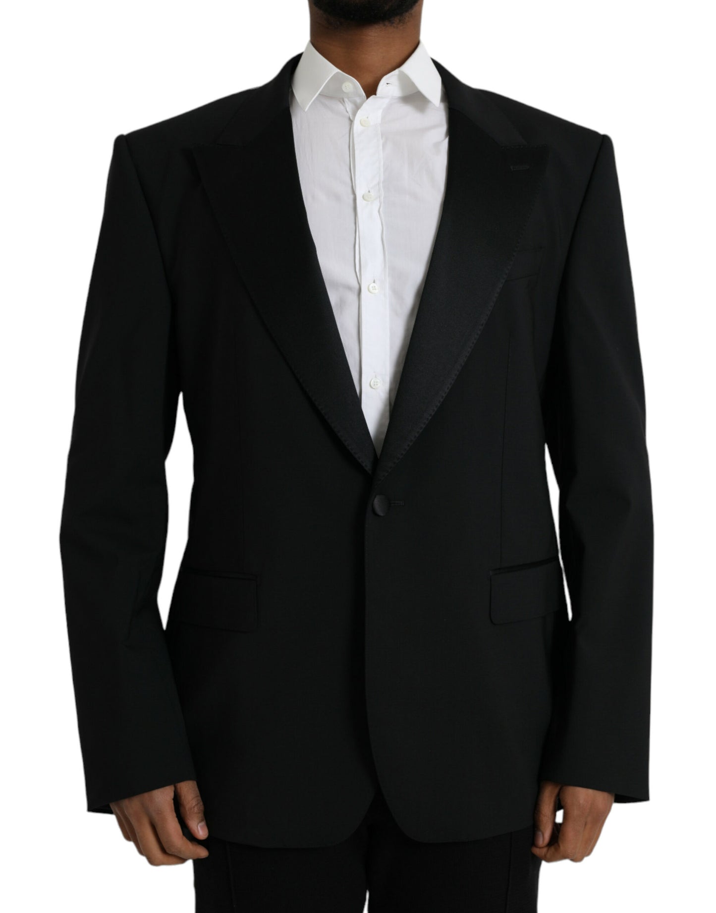 Dolce & Gabbana Schwarzer SICILIA Einreihiger Mantel Blazer