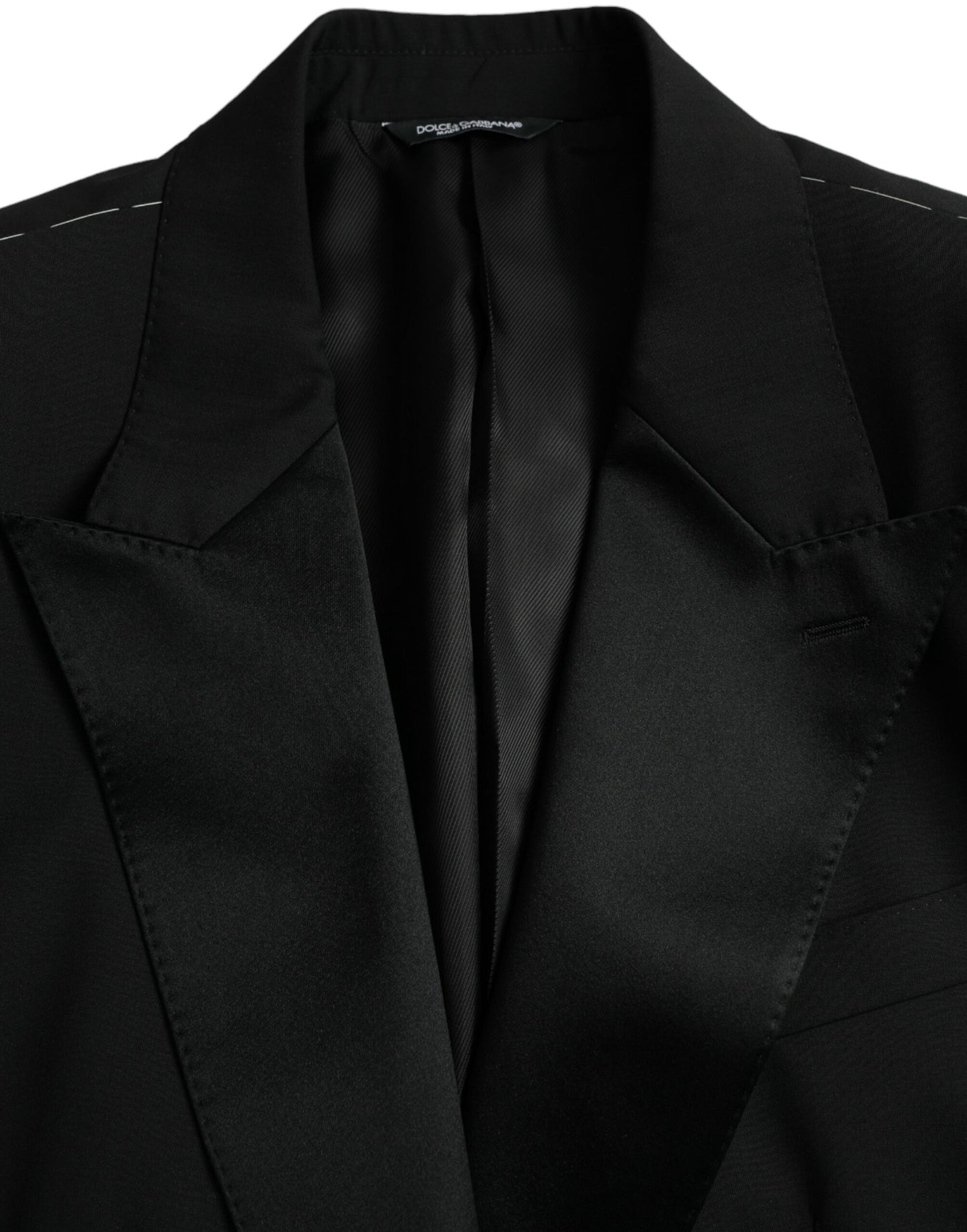 Dolce & Gabbana Schwarzer SICILIA Einreihiger Mantel Blazer