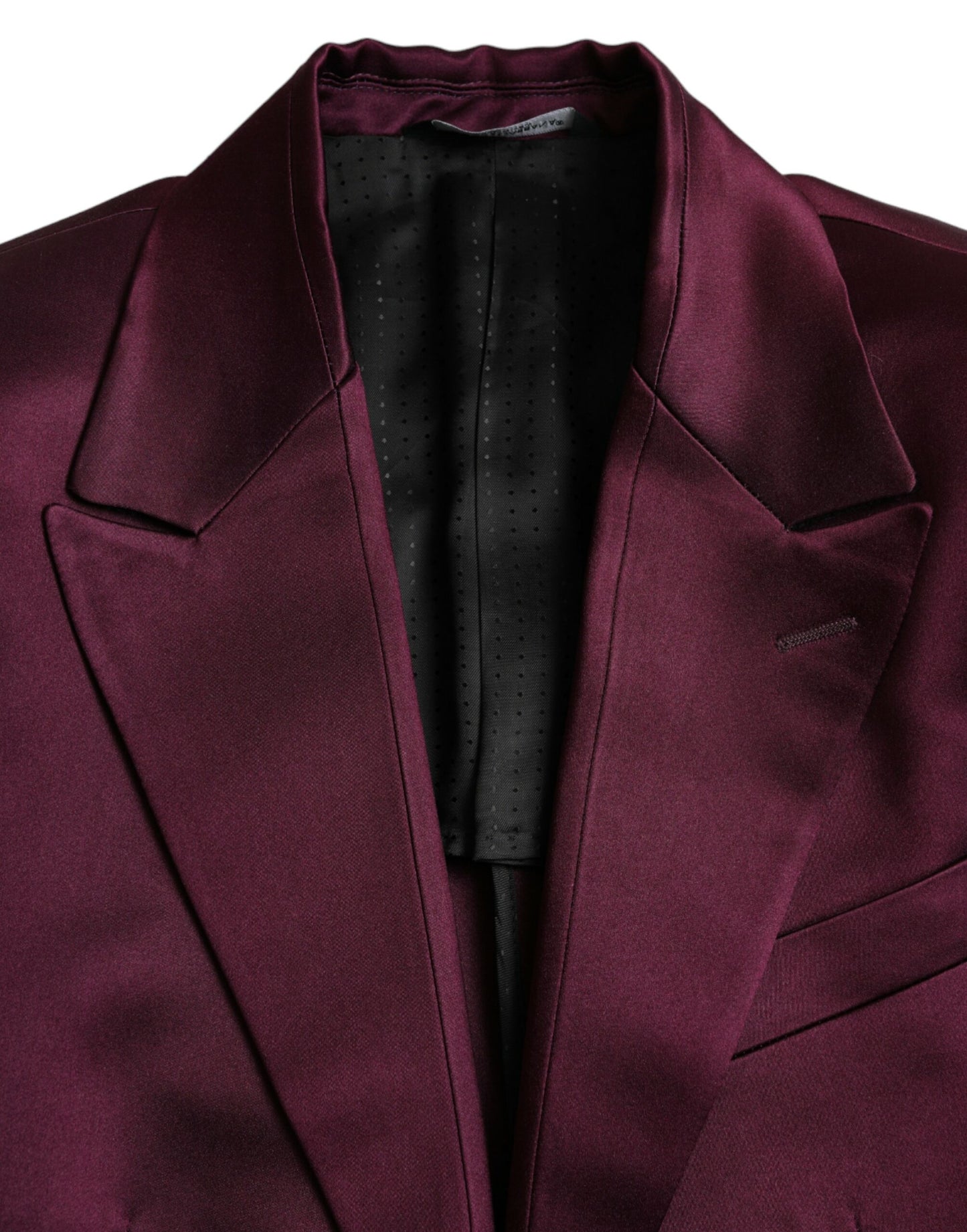 Dolce &amp; Gabbana Maroon yksirivinen silkkitakki