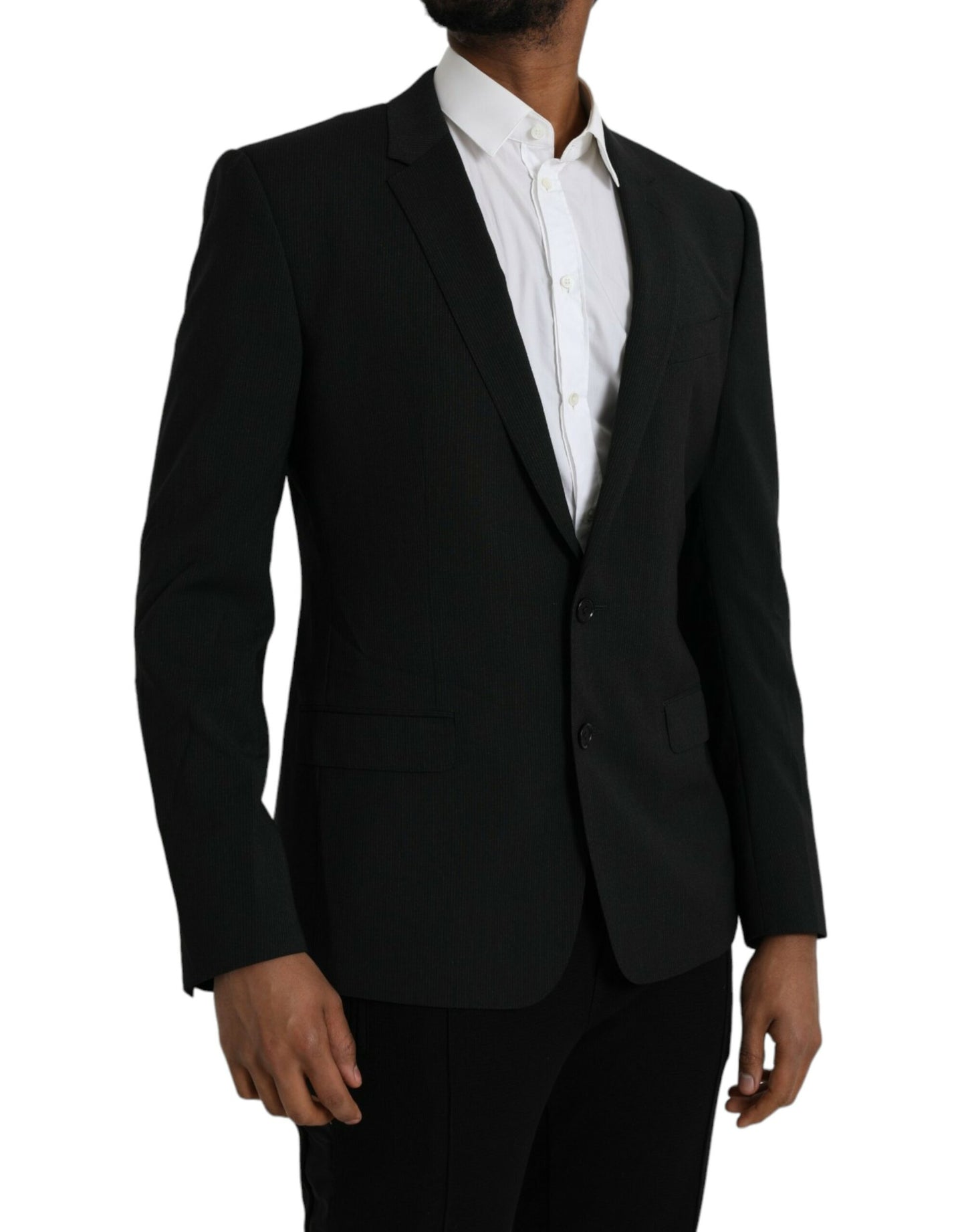 Dolce & Gabbana Blauer MARTINI Schal Einreihiger Blazer