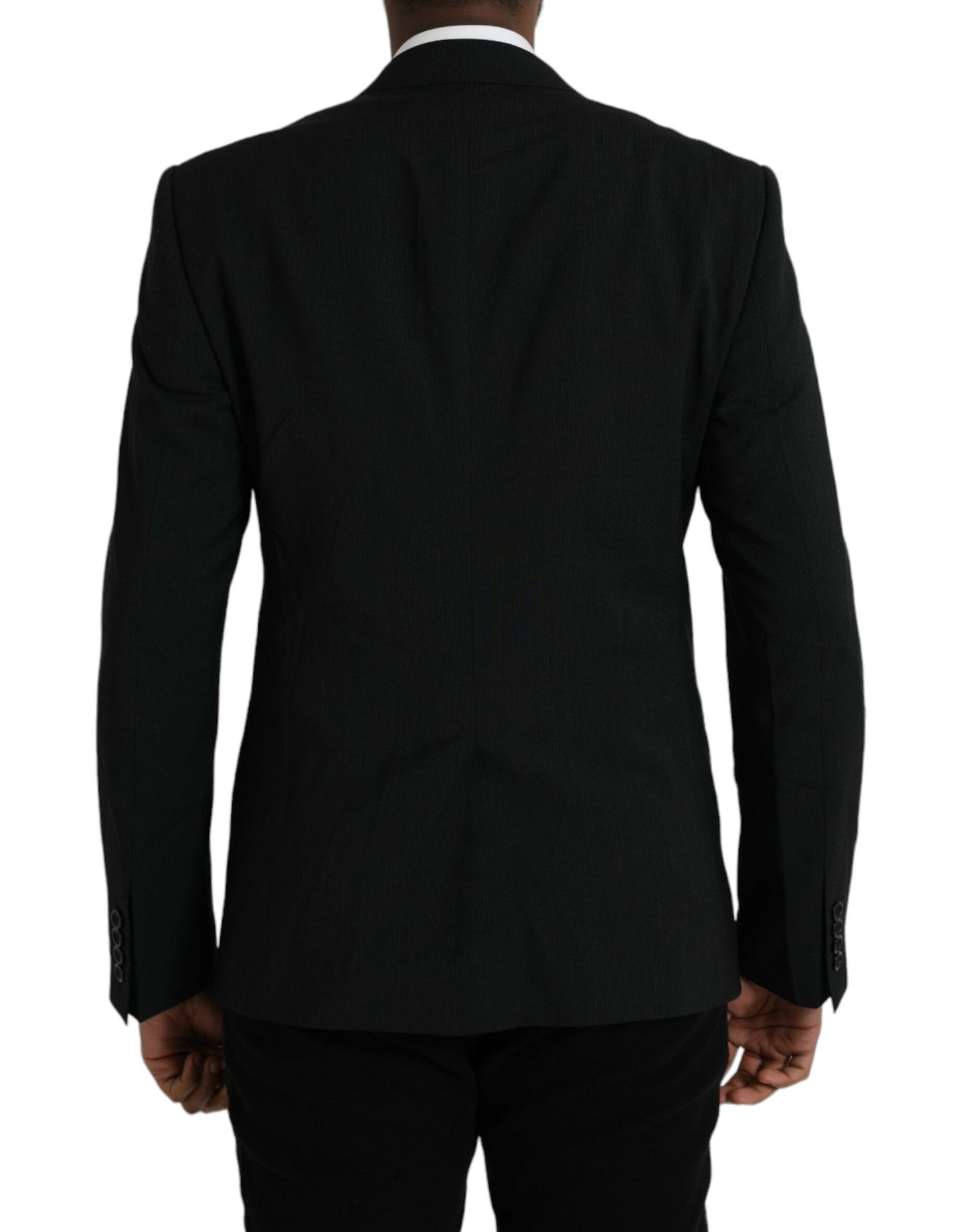 Dolce & Gabbana Blauer MARTINI Schal Einreihiger Blazer