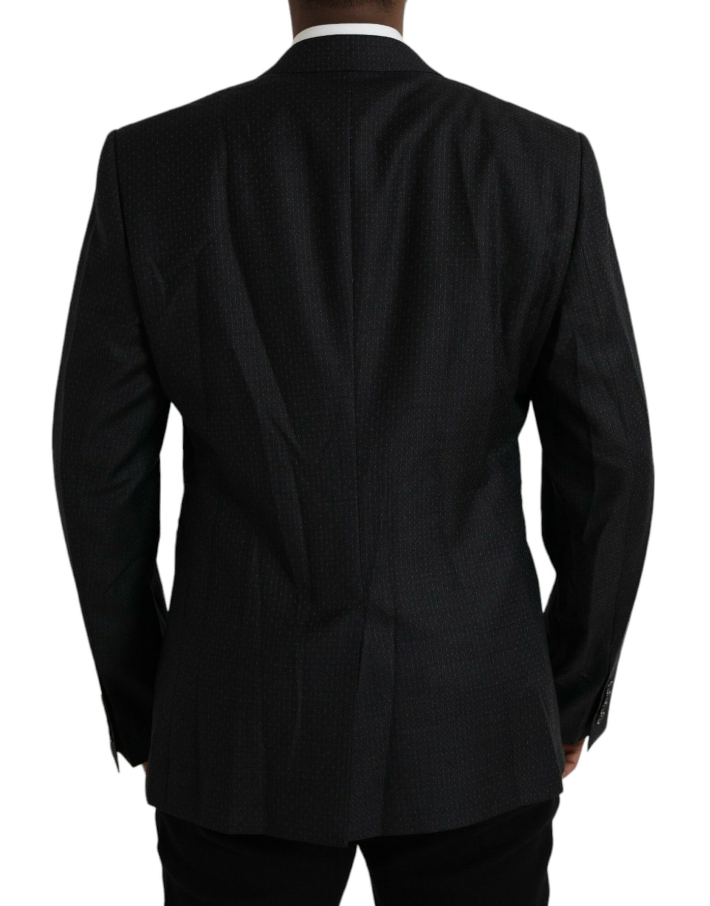 Dolce & Gabbana Schwarzer Wollmantel MARTINI Einreihiger Blazer