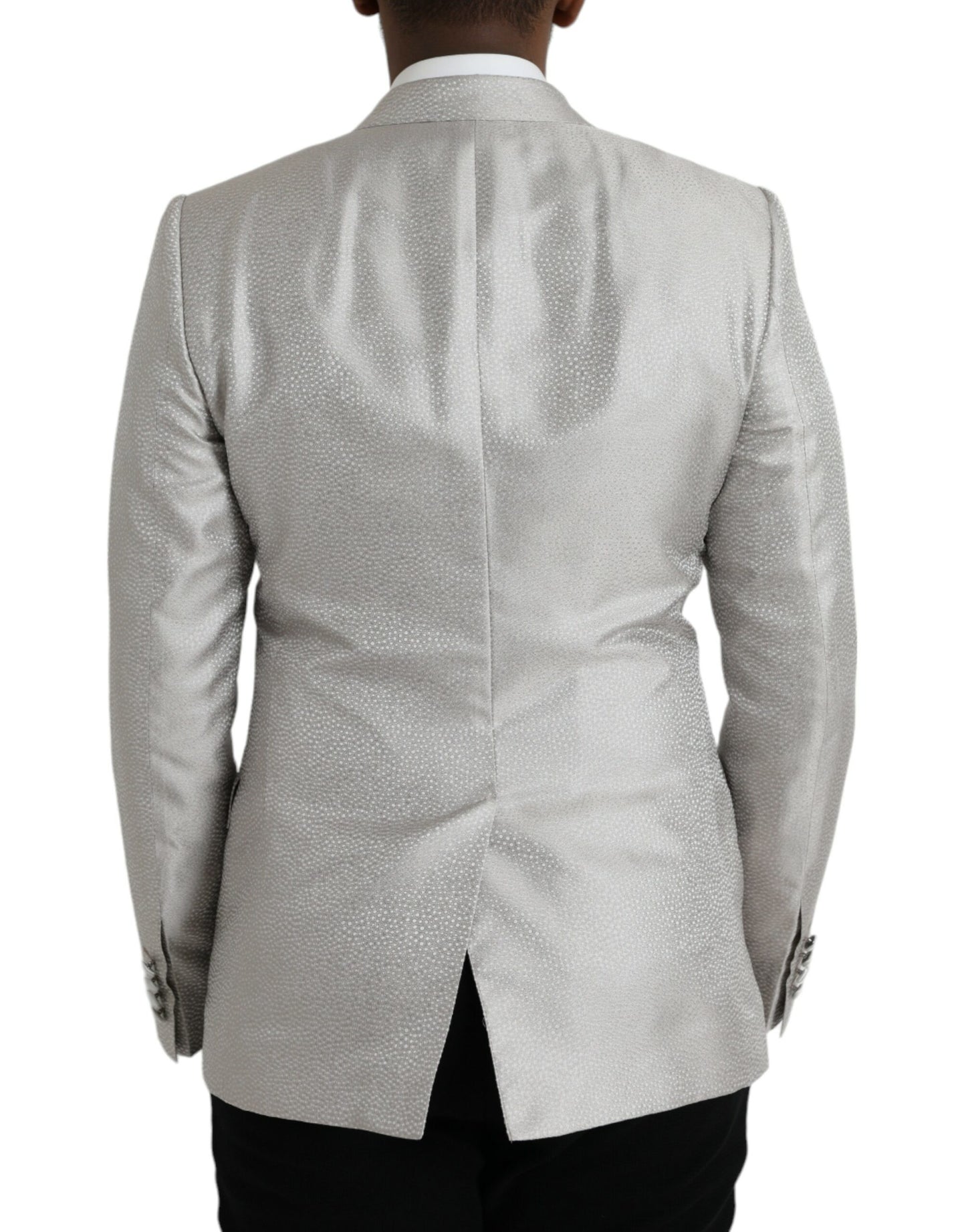 Dolce & Gabbana Off White MARTINI Zweireihiger Mantel Blazer