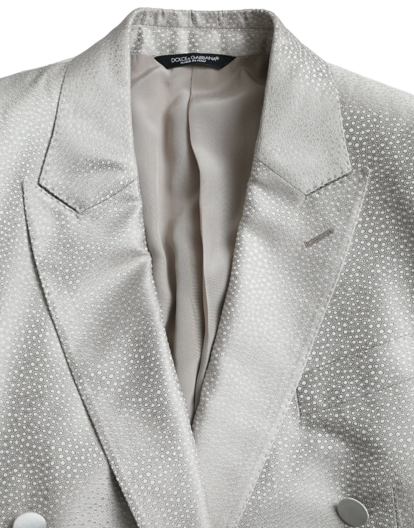 Dolce & Gabbana Off White MARTINI Zweireihiger Mantel Blazer