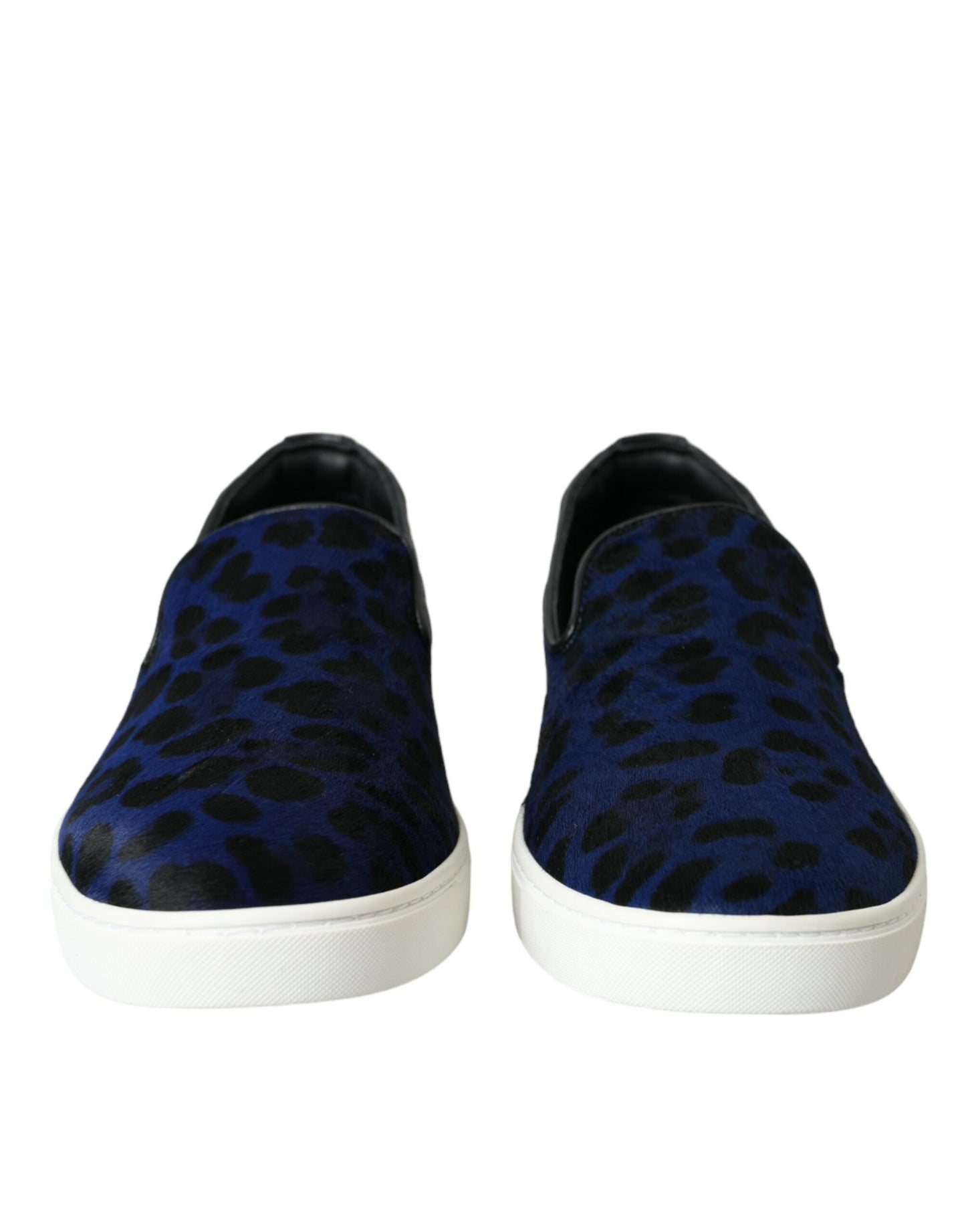 Dolce &amp; Gabbana Blue Calfskin Hair Leopard -lenkkarit