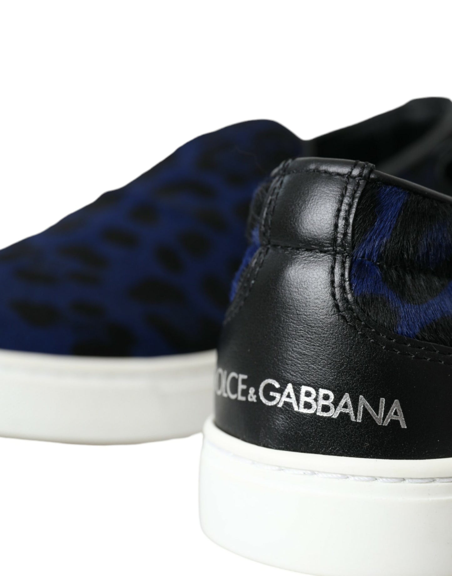 Dolce &amp; Gabbana Blue Calfskin Hair Leopard -lenkkarit