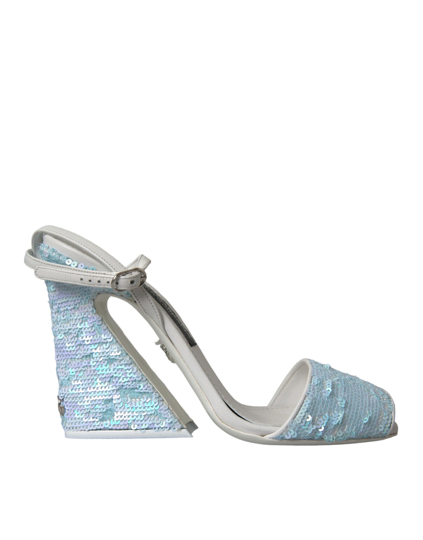 Dolce &amp; Gabbana Vaaleansiniset Sequin Strappy Sandals -sandaalit