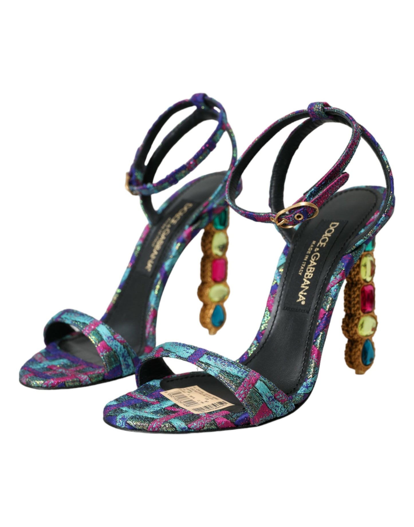 Dolce &amp; Gabbana Multicolor Jacquard Crystals Sandaalit Kengät