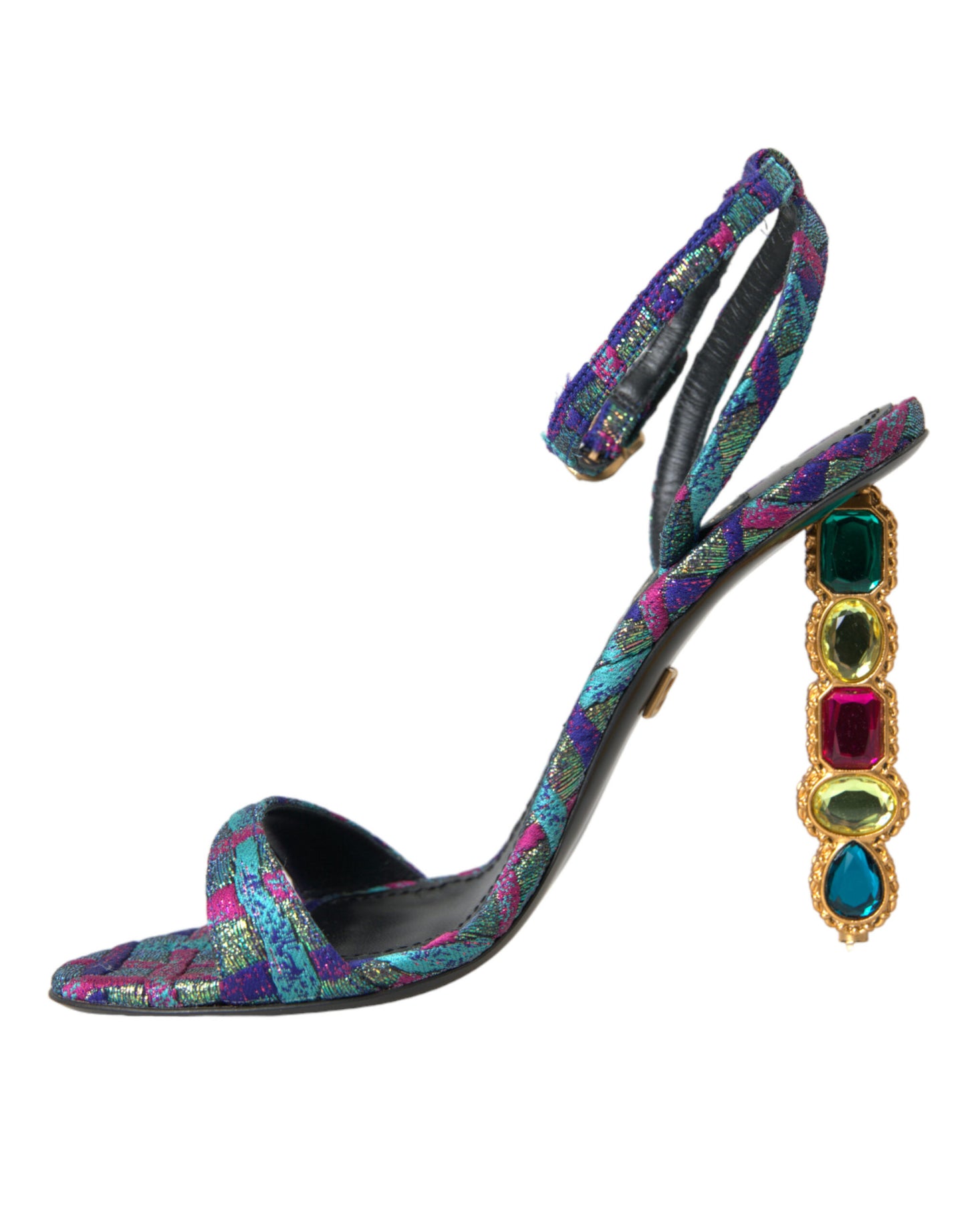 Dolce &amp; Gabbana Multicolor Jacquard Crystals Sandaalit Kengät