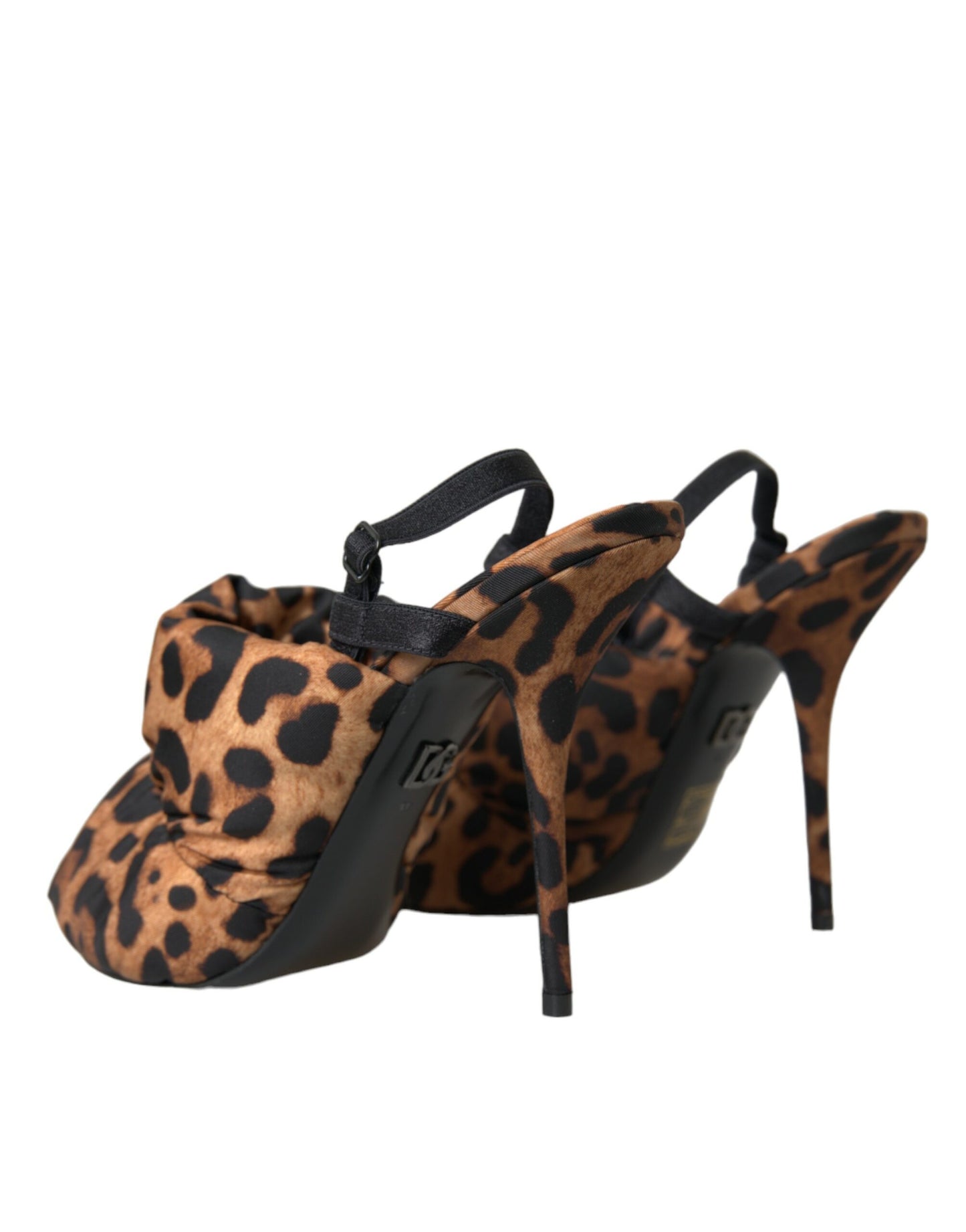 Dolce &amp; Gabbana Brown Leopard Slingback Heels Sandaalit Kengät