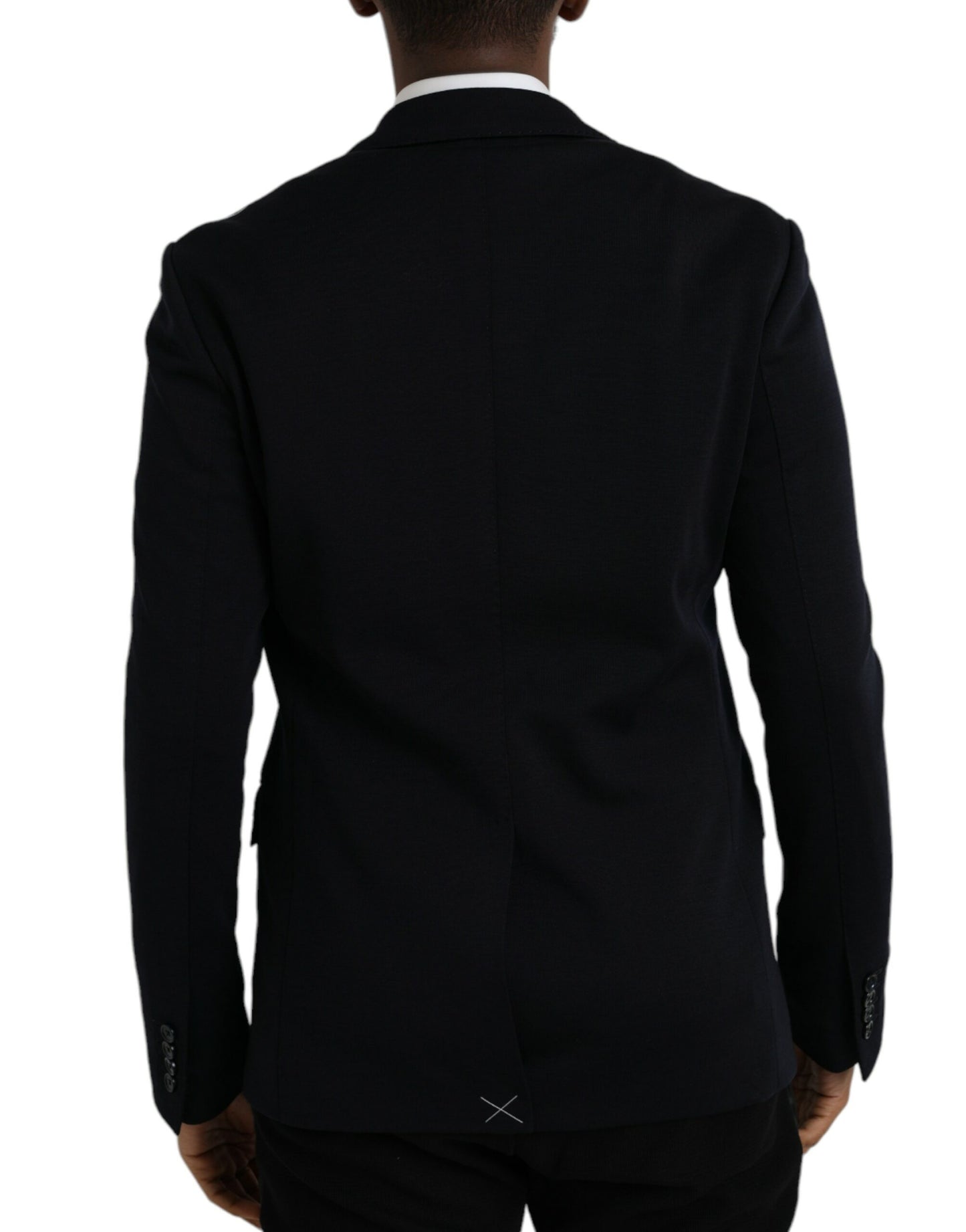 Dolce & Gabbana Schwarzer einreihiger Wollmantel Blazer