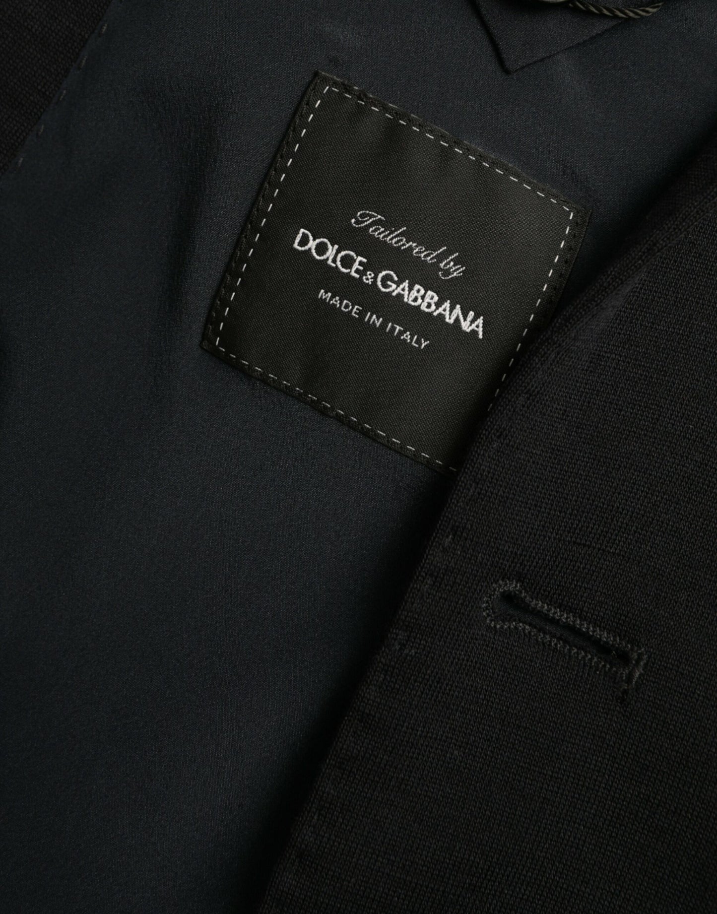 Dolce & Gabbana Schwarzer einreihiger Wollmantel Blazer