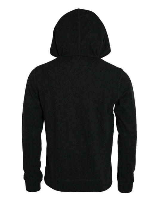 Dolce &amp; Gabbana Dark Grey Cashmere Hooded Sweater