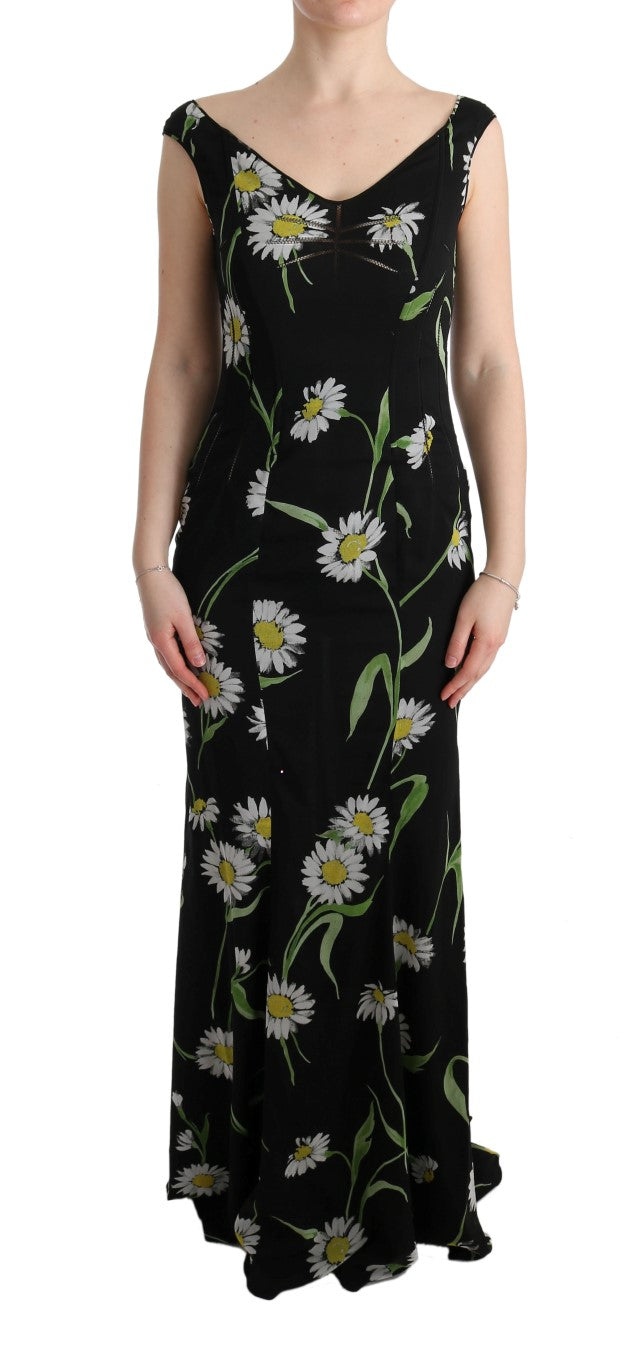 Dolce &amp; Gabbana sunflower print full length shift dress