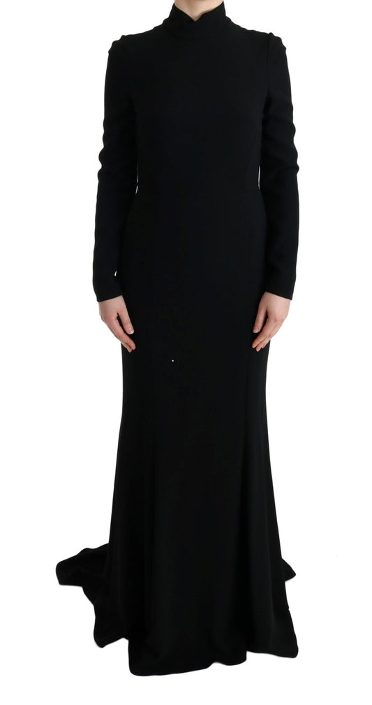 Dolce &amp; Gabbana Elegant floor-length sheath dress in black