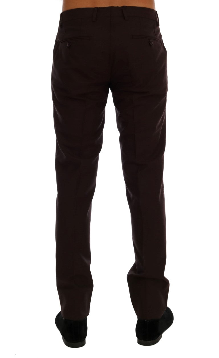 Dolce & Gabbana Elegante Slim Fit Formal Hose in Lila