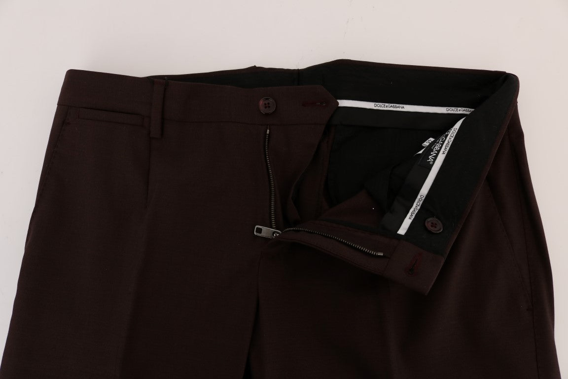 Dolce & Gabbana Elegante Slim Fit Formal Hose in Lila