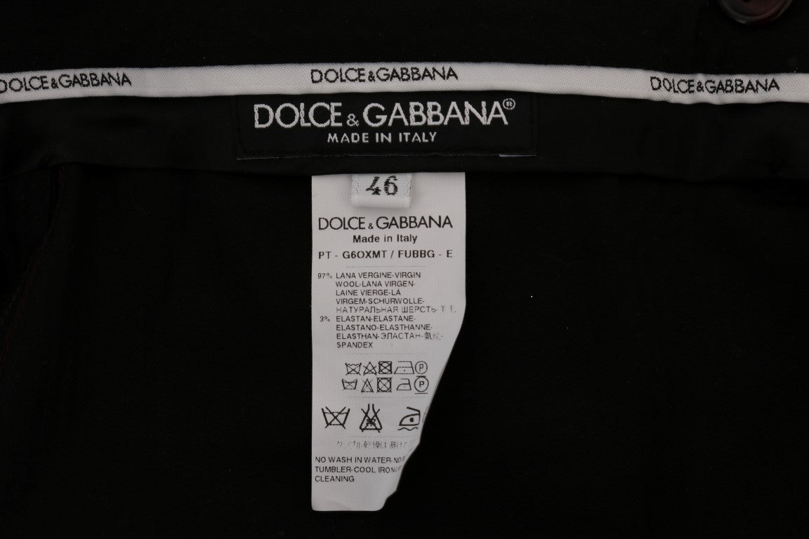 Dolce & Gabbana Elegante Slim Fit Formal Hose in Lila