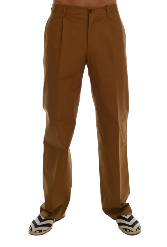 Dolce &amp; Gabbana Elegant Brown Formal Pants for Men