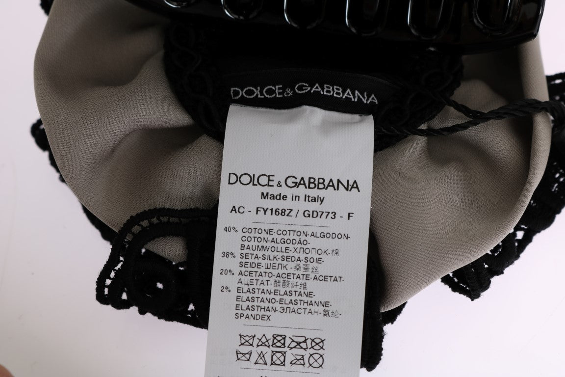 Dolce &amp; Gabbana Tyylikäs kukkainen pitsihiusklipsi