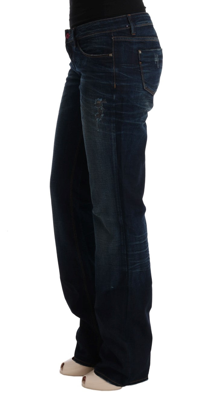 Costume National Elegant blue regular fit jeans made of cotton