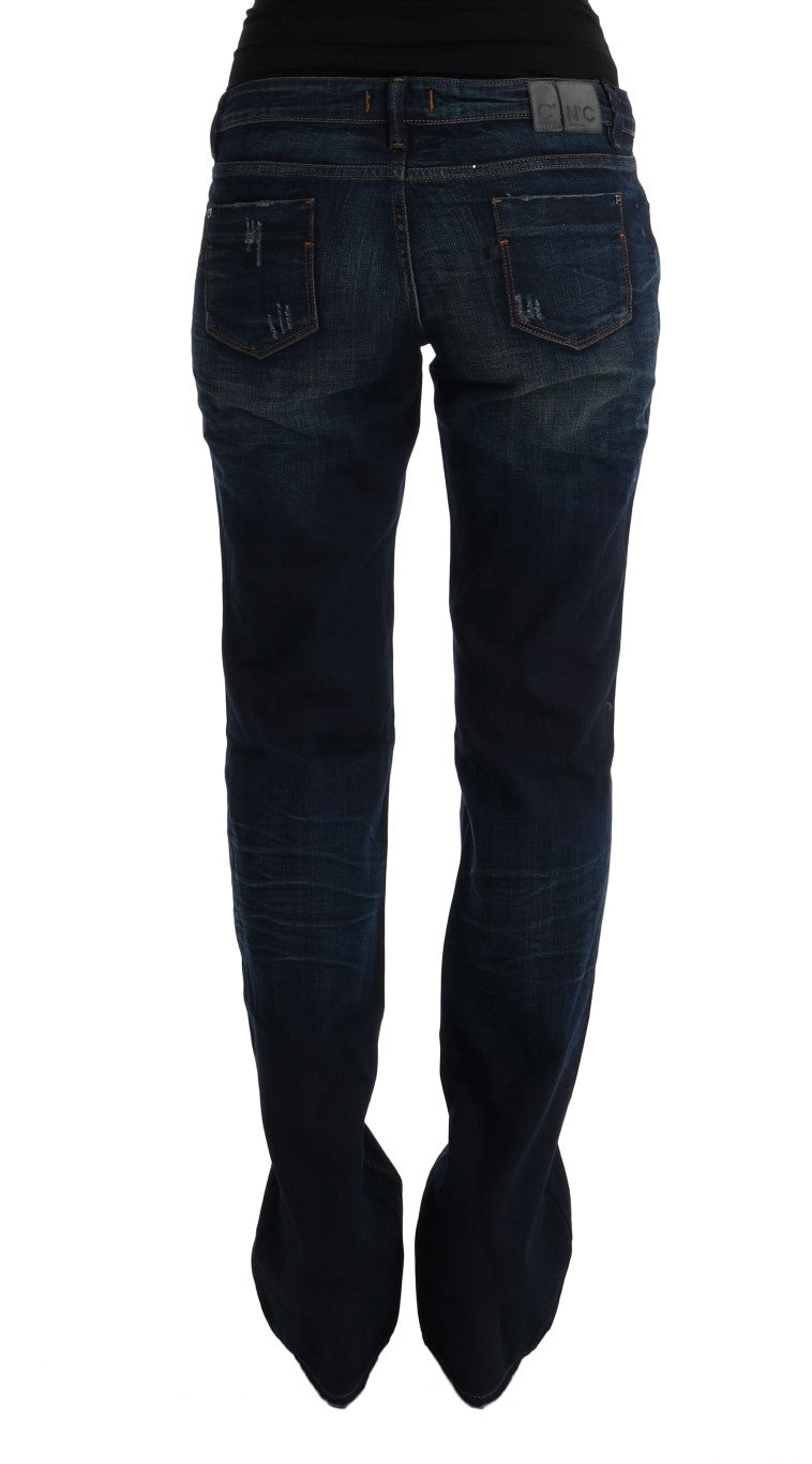 Costume National Elegant blue regular fit jeans made of cotton