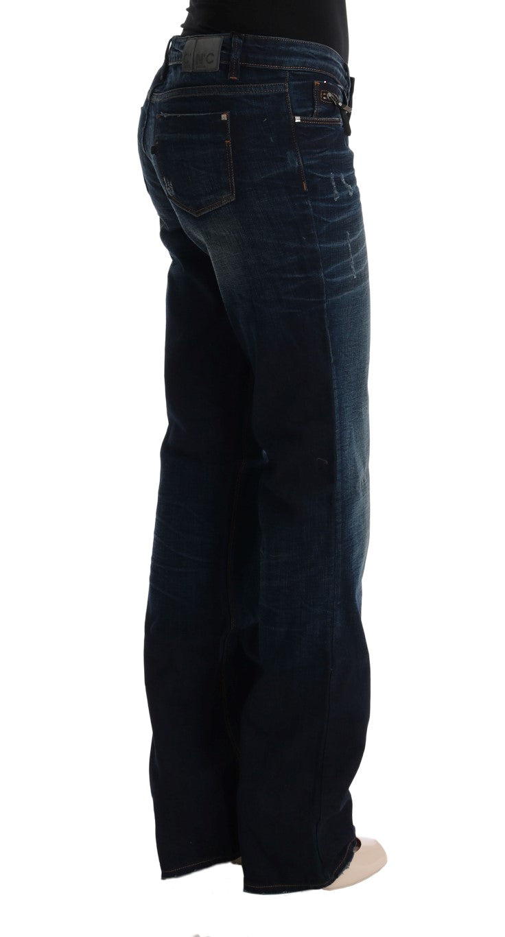 Costume National Elegant blue regular fit jeans made of cotton