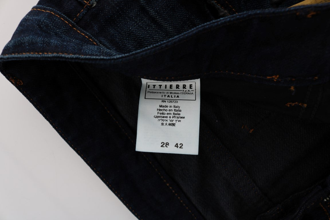 Costume National Elegant blue regular fit jeans made of cotton