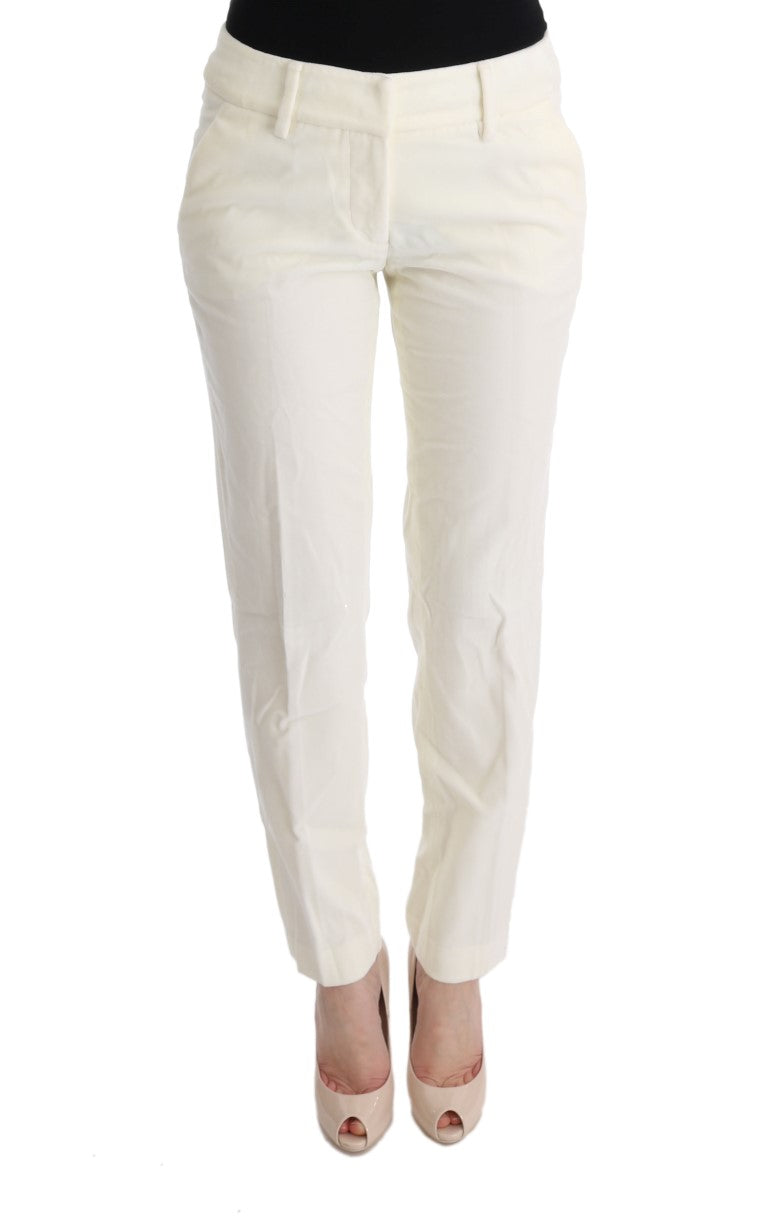 Ermanno Scervino Chic white regular fit trousers