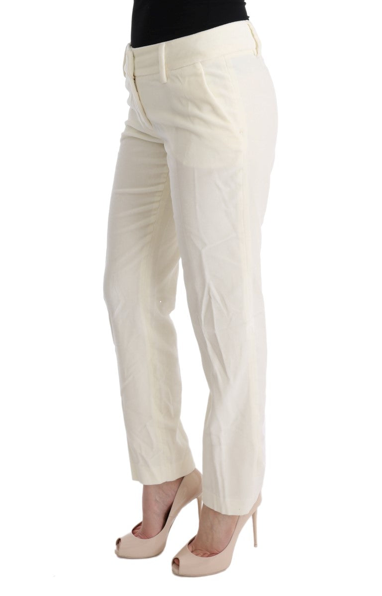 Ermanno Scervino Chic white regular fit trousers