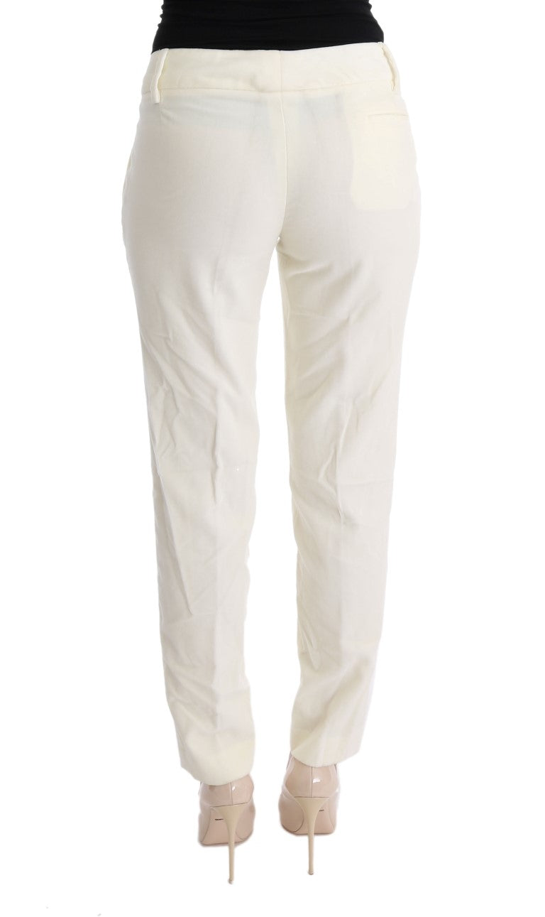 Ermanno Scervino Chic white regular fit trousers