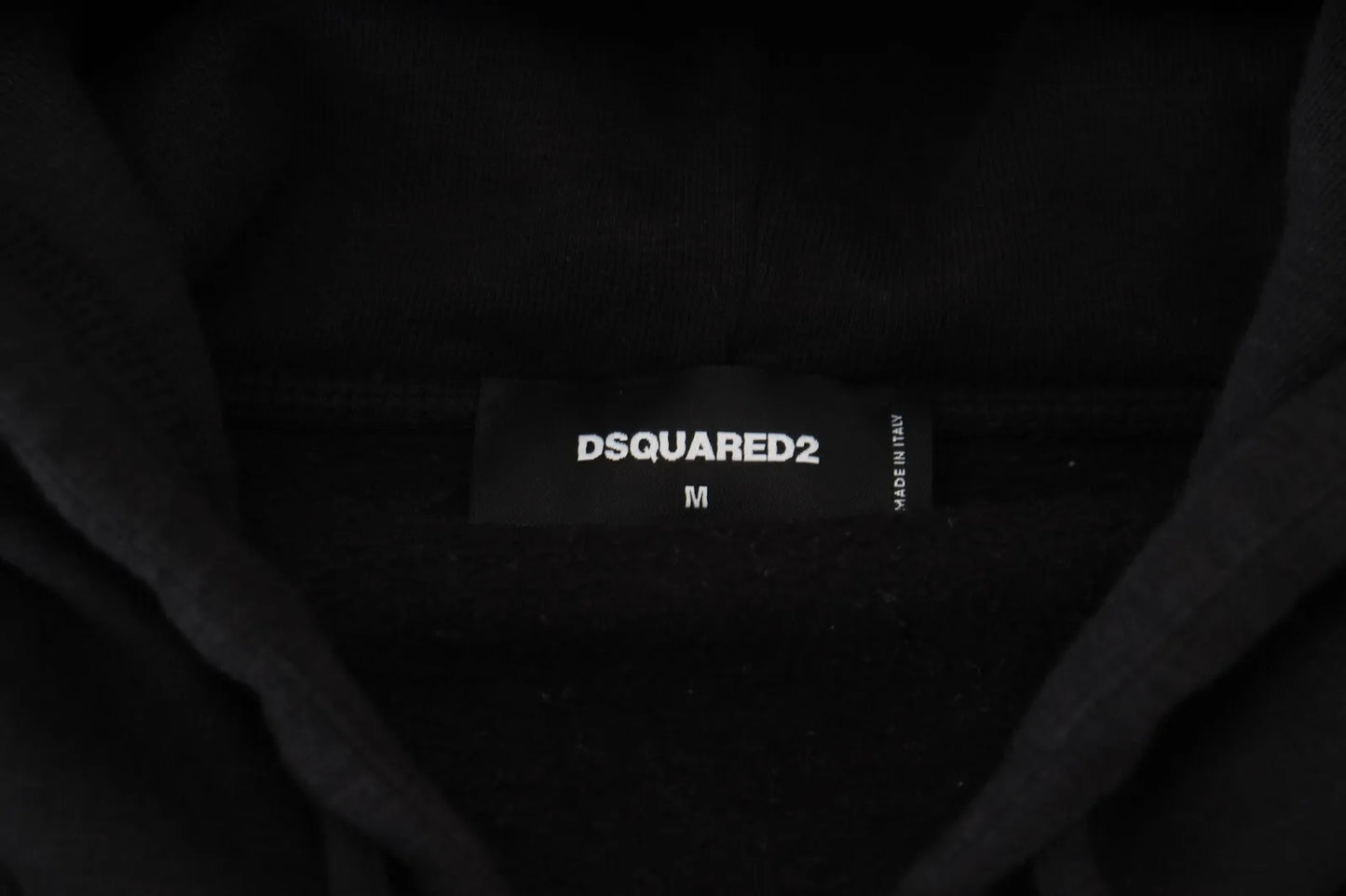 Dsquared² Schwarzer verzierter Kapuzenpullover mit Reißverschluss