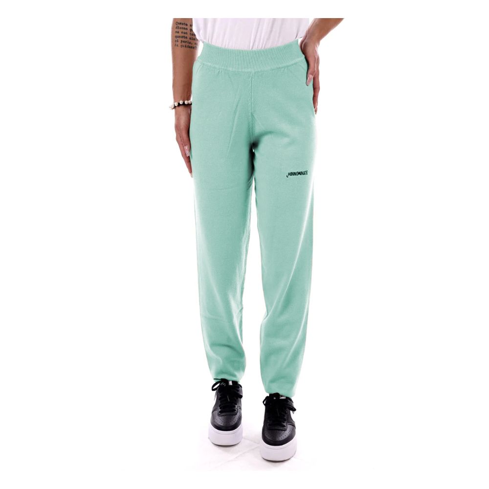 Hinnominate Mint Green Wool Blend Joggers