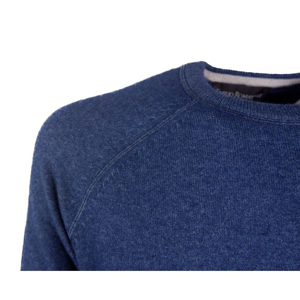 Emilio Romanelli laivastonsininen cashmere Crew Neck -neule - Slim Fit