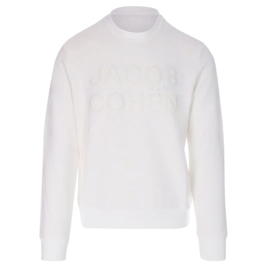 Jacob Cohen men's white cotton sweater