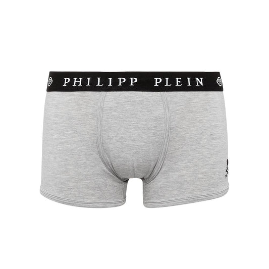 Philipp Plein Grey Cotton Men Boxer Pack