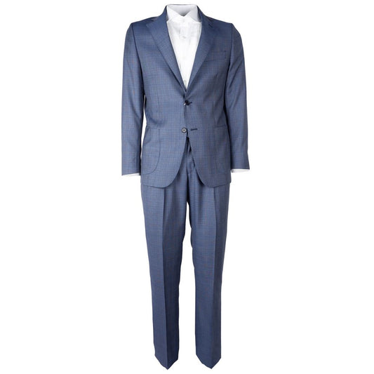 Made in Italy Blue Wool Suit for Men