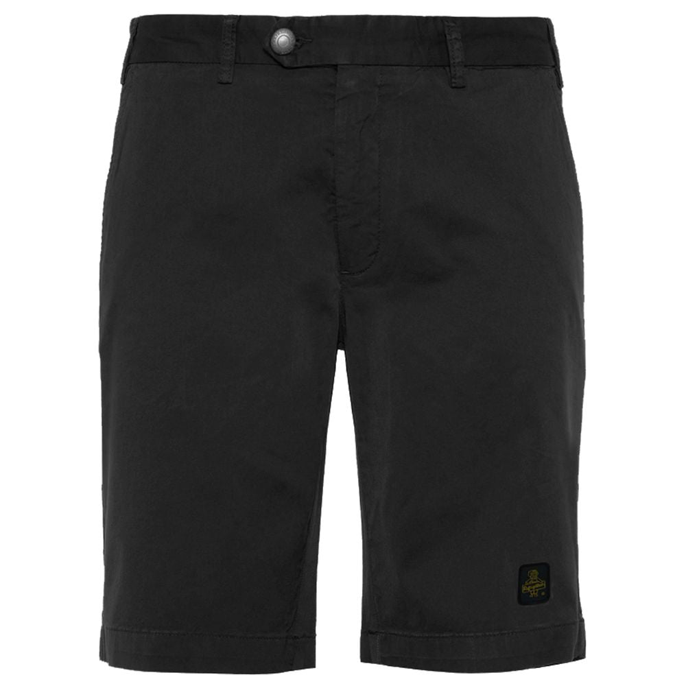 Refrigiwear Elegante beigefarbene Bermudashorts mit Logoaufnäher