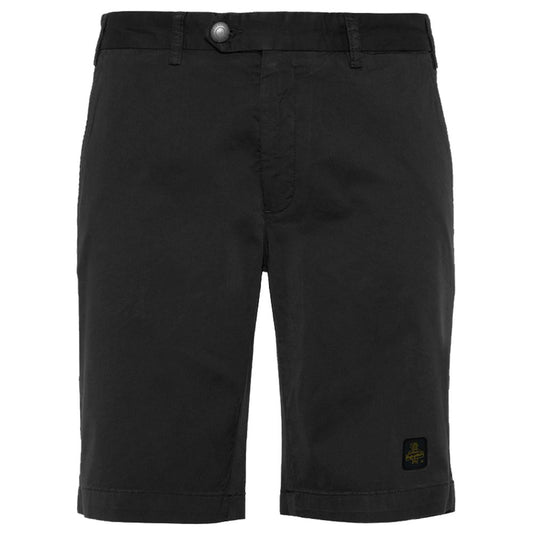 Refrigiwear Elegante beigefarbene Bermudashorts mit Logoaufnäher