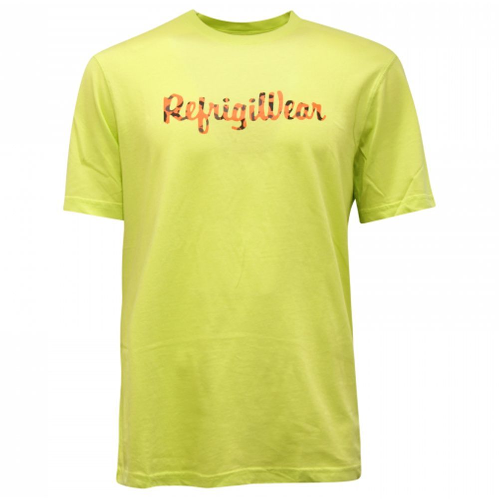 Refrigiwear Sonnenschein Gelb Logo Rundhalsausschnitt Tee