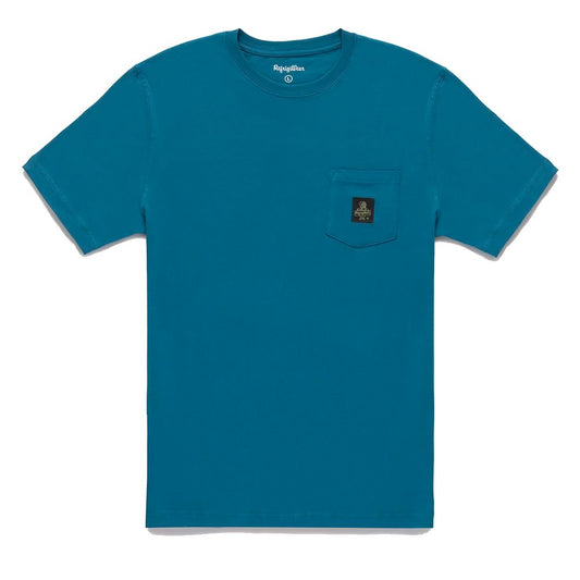 Refrigiwear Schickes hellblaues Baumwoll-T-Shirt mit Logo auf der Brust