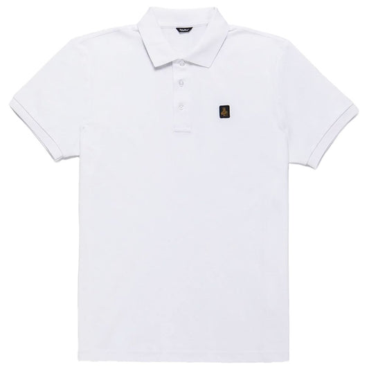 Refrigiwear Elegantes weißes Polo mit gesticktem Logo