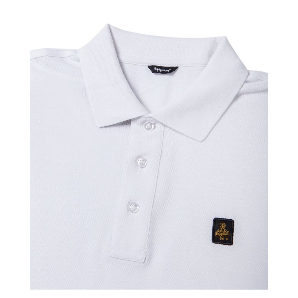 Refrigiwear Elegantes weißes Polo mit gesticktem Logo